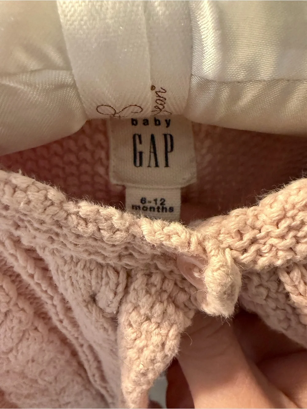 GAP Pink Cable-Knit Cardigan